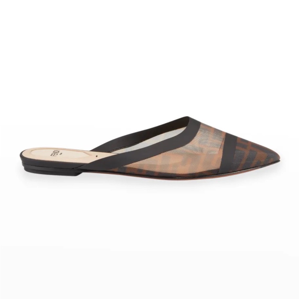 Fendi Mesh Flat Mules